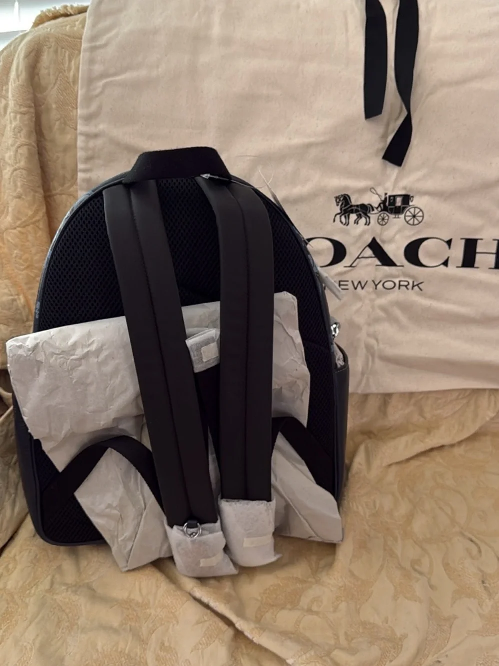 NWT Coach  Blue Butterfly Print backpack